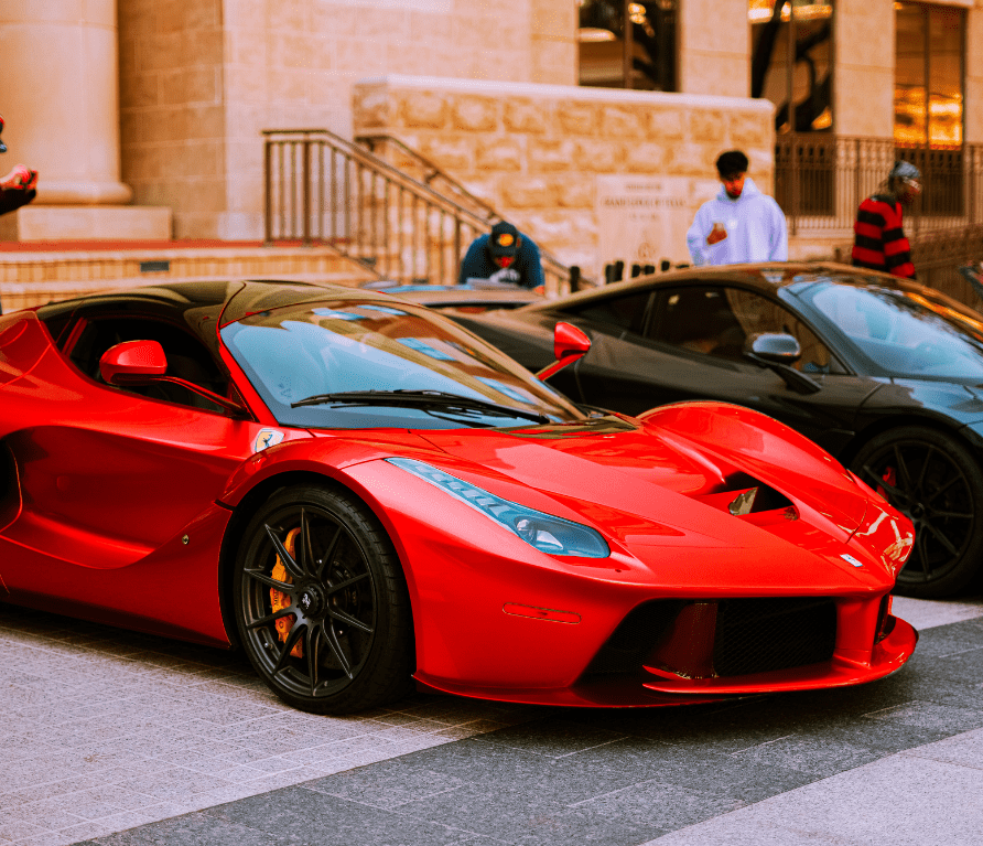 image of a red sports car