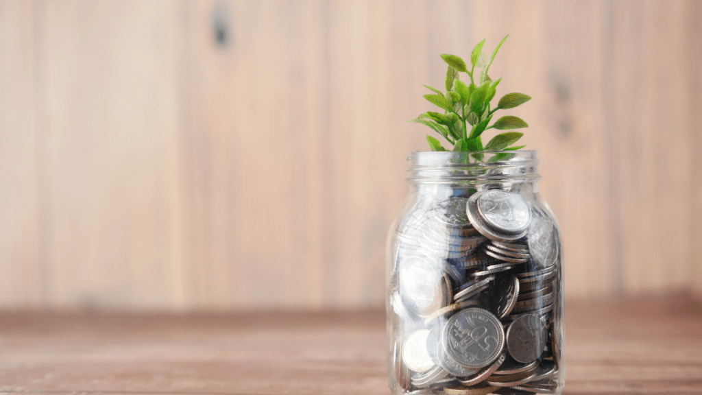 image of a coins in a jar